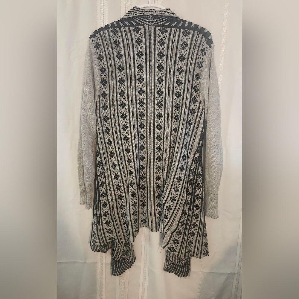 Elegant Black and White Women's Cardigan